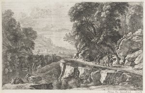 Landschaft mit zwei Reitern von Herman van Swanevelt