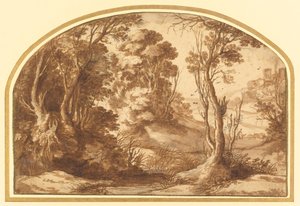 Teich am Waldrand von Herman van Swanevelt