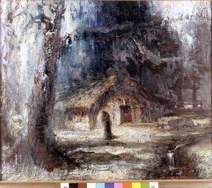Das Haus der Ondinen. Dekor für die Oper „Das Rheingold“ von Richard Wagner. Gemälde von Hermann Hendrich. Wagner-Museum Bayreuth. von Hermann Hendrich