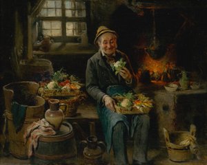 Alter Mann in der Küche, 1875