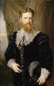 Porträt von Karl Lueger 1844-1910 in historischer Kostümierung, 1876 von Hermann Nigg