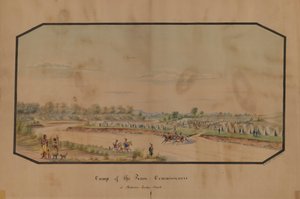Lager der Friedenskommissare am Medicine Lodge Creek