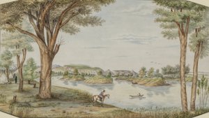Der Yellowstone River in der Nähe von Ft. Keogh, Montana, ca. 1877-1881 von Hermann Stieffel