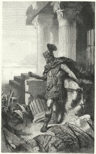 Gaius Marius im Exil unter den Ruinen von Karthago von Hermann Vogel