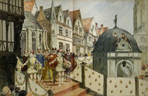 Königlicher Umzug in den Straßen von Paris anlässlich der Hochzeit am 18. August