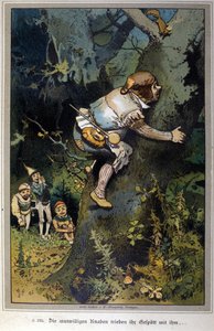 Der kühne Junge war der Spott aller. Märchen der Brüder Jacob und Wilhelm Grimm. Illustration von Vogel von Hermann Vogel