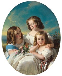 Drei junge Mädchen der Familie Chateaubourg, 1850 von Hermann Winterhalter
