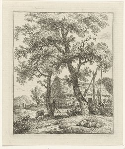 Bauernhof und Schäfer