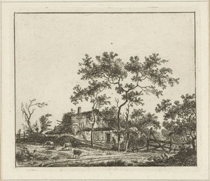 Landschaft mit Bauernhof
