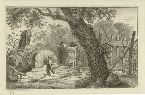 Landschaft mit Schleifstein von Hermanus Fock