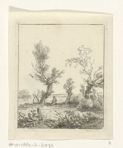 Zeichner zwischen Weiden