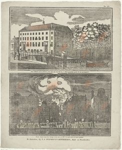 Das Gefängnis in Amsterdam und ein brennendes Grachtenhaus