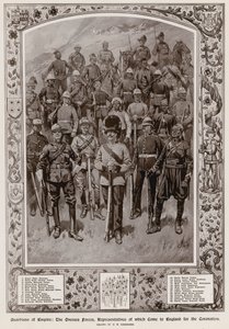 Die Überseetruppen, deren Vertreter zur Krönung von König Georg V. nach England kamen von Hermanus Willem Koekkoek