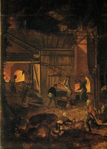 Kupfermine, Detail von Herri met de (c.1510-p.1550) Bles