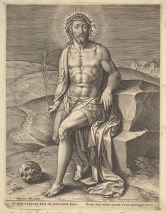 Christus sitzt auf dem kalten Stein