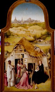 Anbetung der Könige. Zentrales Panel des Triptychons der Epiphanie von Hieronymus Bosch