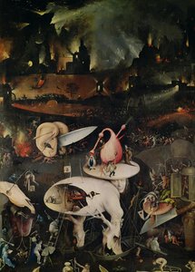 Der Garten der Lüste, Hölle, rechter Flügel des Triptychons, ca. 1500 von Hieronymus Bosch