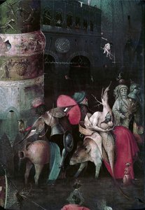 Die Versuchung des heiligen Antonius (Detail des zentralen Panels eines Triptychons), zwischen 1495 und 1515