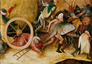 Der Heuwagen oder Heu-Triptychon: Zentrales Panel Detail
