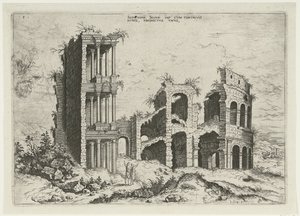 Ansicht des Septizoniums und des Kolosseums in Rom