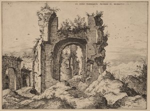 Ansicht der Caracalla-Thermen von Hieronymus Cock