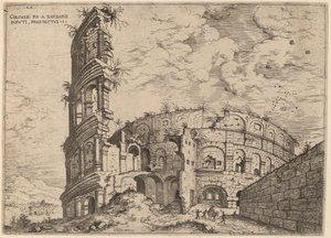 Ansicht des Kolosseums von Hieronymus Cock