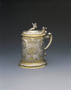 Bierkrug, Danzig, ca. 1700 (teilvergoldetes Silber) von Hieronymus II Holl