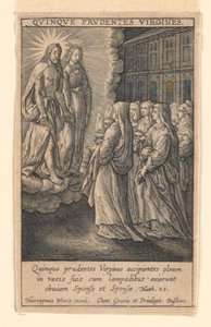 Die fünf klugen Jungfrauen, aus der Serie „Speculum Virginitatis“ von Hieronymus Wierix