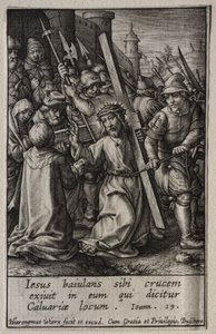 Die Passion: Christus trägt das Kreuz von Hieronymus Wierix