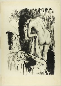 Nackte Frau steht und trocknet sich ab von Hilaire Germain Edgar Degas
