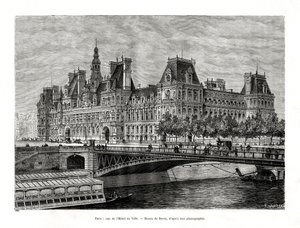 Hotel de Ville, Paris, Frankreich, 1886 von Hildibrand