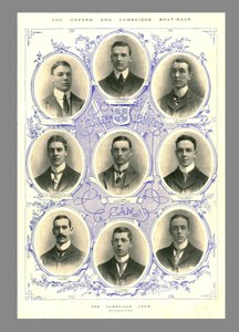 Die Cambridge-Crew, Oxford und Cambridge Bootrennen, 1898 von Hills and Saunders