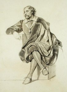 Studie für das Porträt von Peter Paul Rubens (1577-1640) von Paul Delaroche