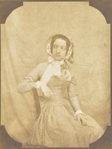 [Porträt einer jungen Frau in einem karierten Kleid] von Hippolyte Bayard