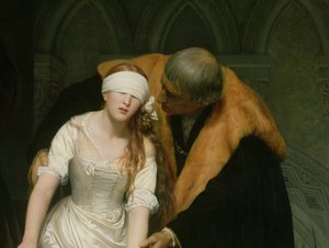 Die Hinrichtung von Lady Jane Grey, 1833 (Detail) von Hippolyte Delaroche