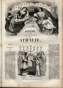 Athalie Tragödie von Jean Racine in fünf Akten - Gravur in „Werke von Jean Racine“ illustriert von Pauquet und mit einer Notiz von Emile de La Bédollière - 1851