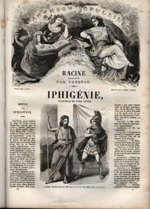 Iphigenie Tragödie von Jean Racine - Gravur in „Werke von Jean Racine“ illustriert von Pauquet und mit einer Notiz von Emile de La Bedolliere - 1851