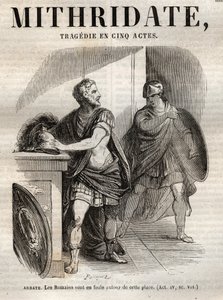 Mithridate, Tragödie in fünf Akten von Jean Racine - Gravur in „Werke von Jean Racine“ illustriert von Pauquet und mit einer Notiz von Emile de La Bedolliere - 1851 von Hippolyte Louis Pauquet