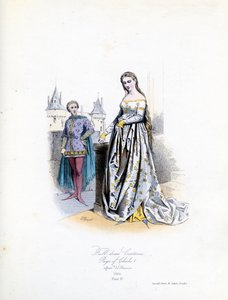 Edle Frau in voller Tracht