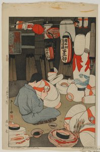 Laternenmacher, Taisho-Ära von Hiroshi Yoshida