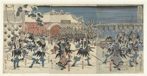 Die Rache der treuen herrenlosen Samurai von Hiroshige (I) , Utagawa