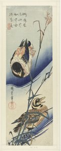 Enten bei Schilf von Hiroshige (I) , Utagawa