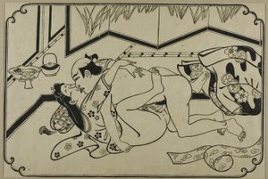 Ein Blatt aus einem Shunga-Album