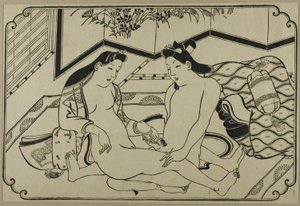 Ein Blatt aus einem Shunga-Album