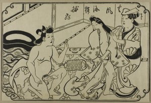 Ein Blatt aus einem Shunga-Album