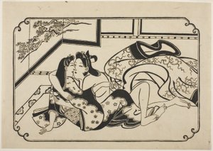 Flirtende Liebende von Hishikawa Moronobu