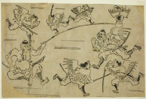 Der Tengu-König trainiert seine Schüler