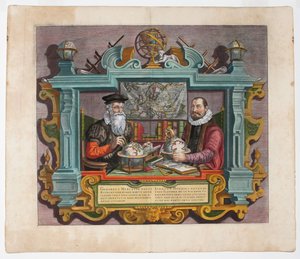 Doppelporträt von Gerardus Mercator 1512-1594 und Jodocus Hondius 1563-1612 von Hondius