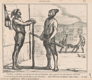 In Neapel: Delegierte der Kommission ... von Honoré Daumier