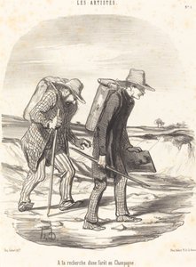 Auf der Suche nach einem Wald in der Champagne von Honoré Daumier